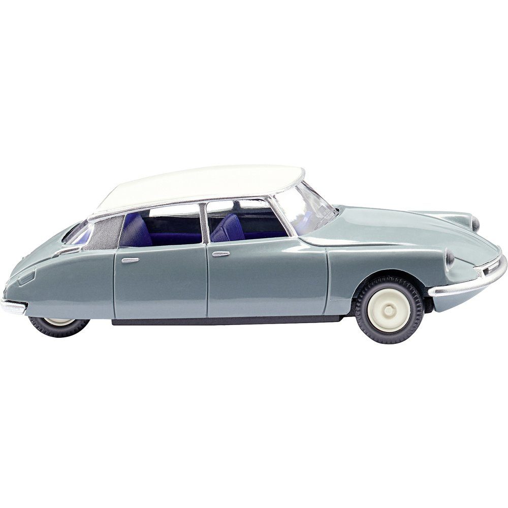 Modelleisenbahn-Straße Wiking 080712 H0 PKW Modell Citroën ID 19 - alpenblau/grauweiß