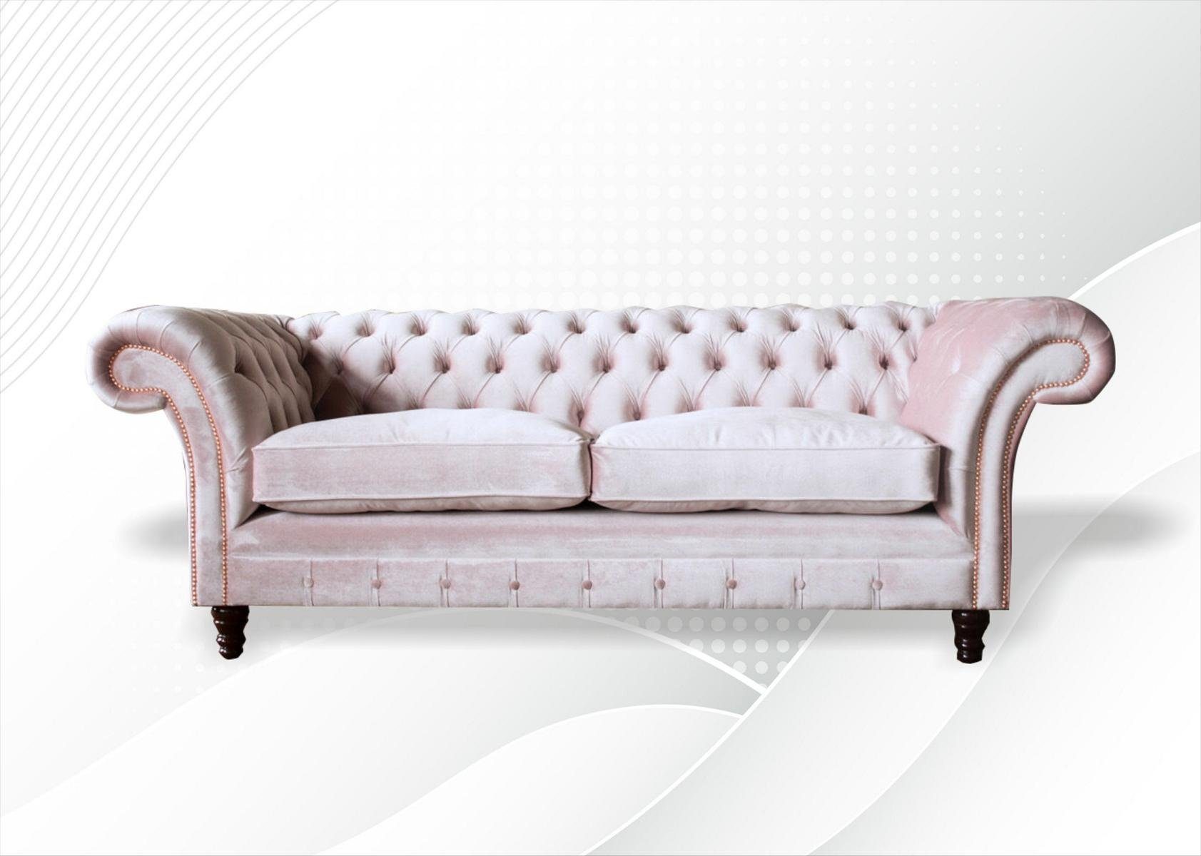 3 Sofa Sitzer Design JVmoebel 225 Couch cm Chesterfield Chesterfield-Sofa,