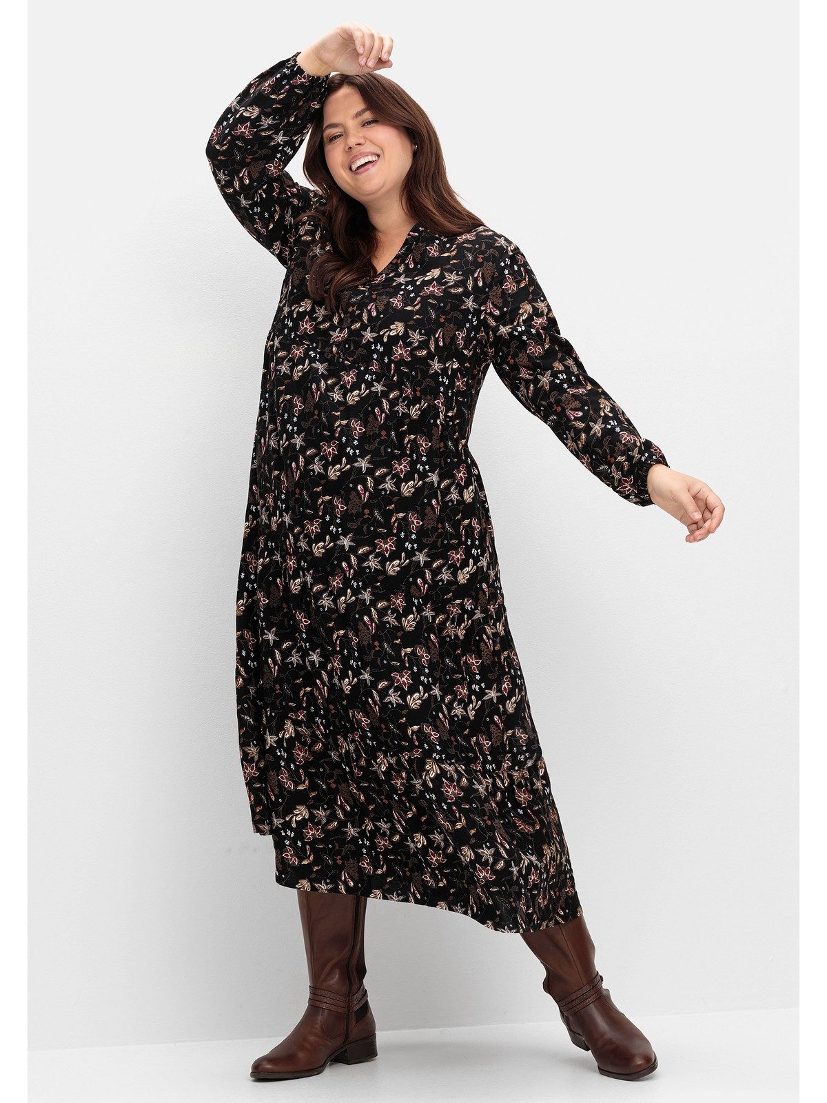 Druckkleid Große Größen