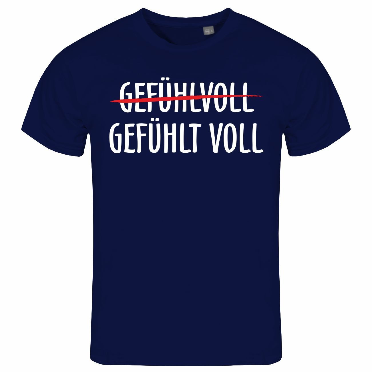 Print-Shirt Herren T-Shirt Gefühlt Voll