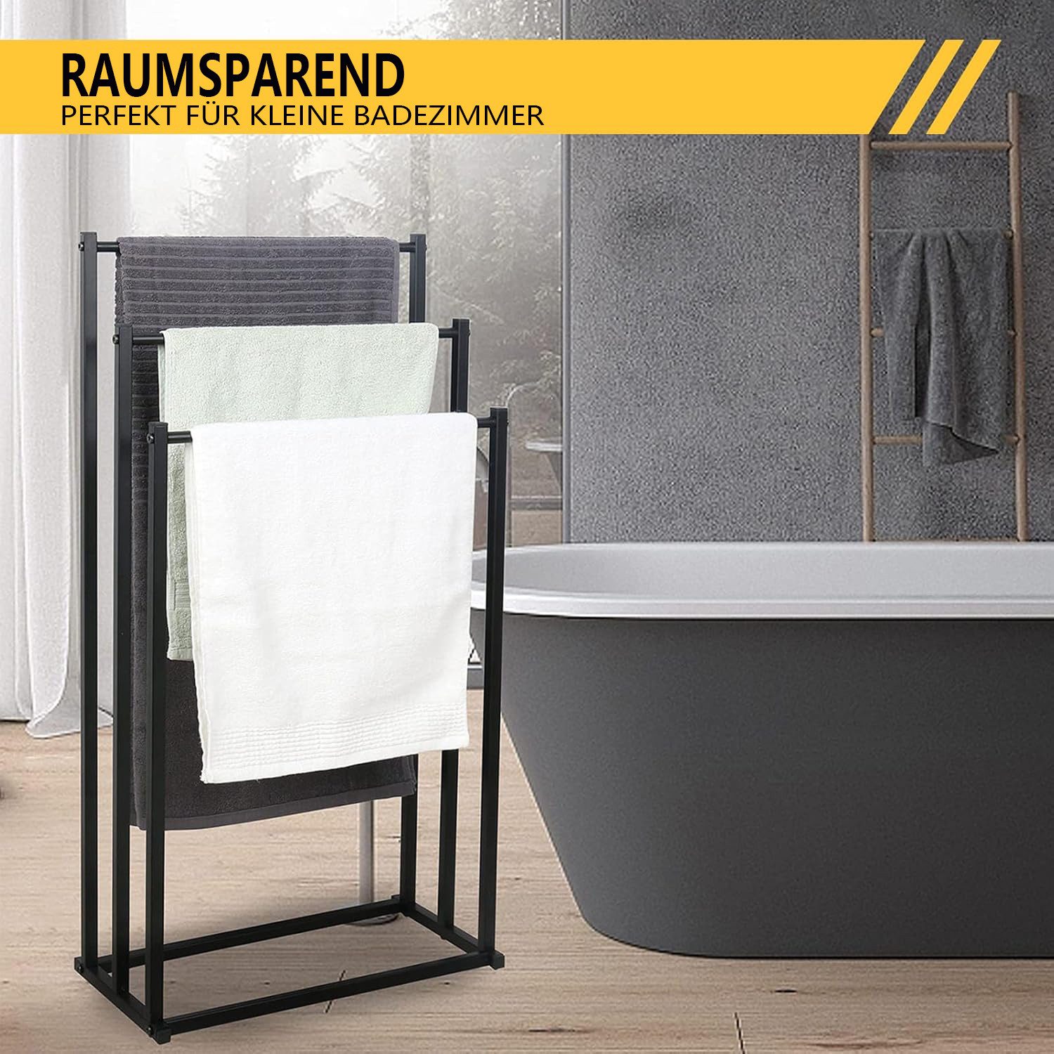 Rhein Beleuchtung Handtuchständer 3-stufiger freistehender Handtuchhalter, günstig online kaufen