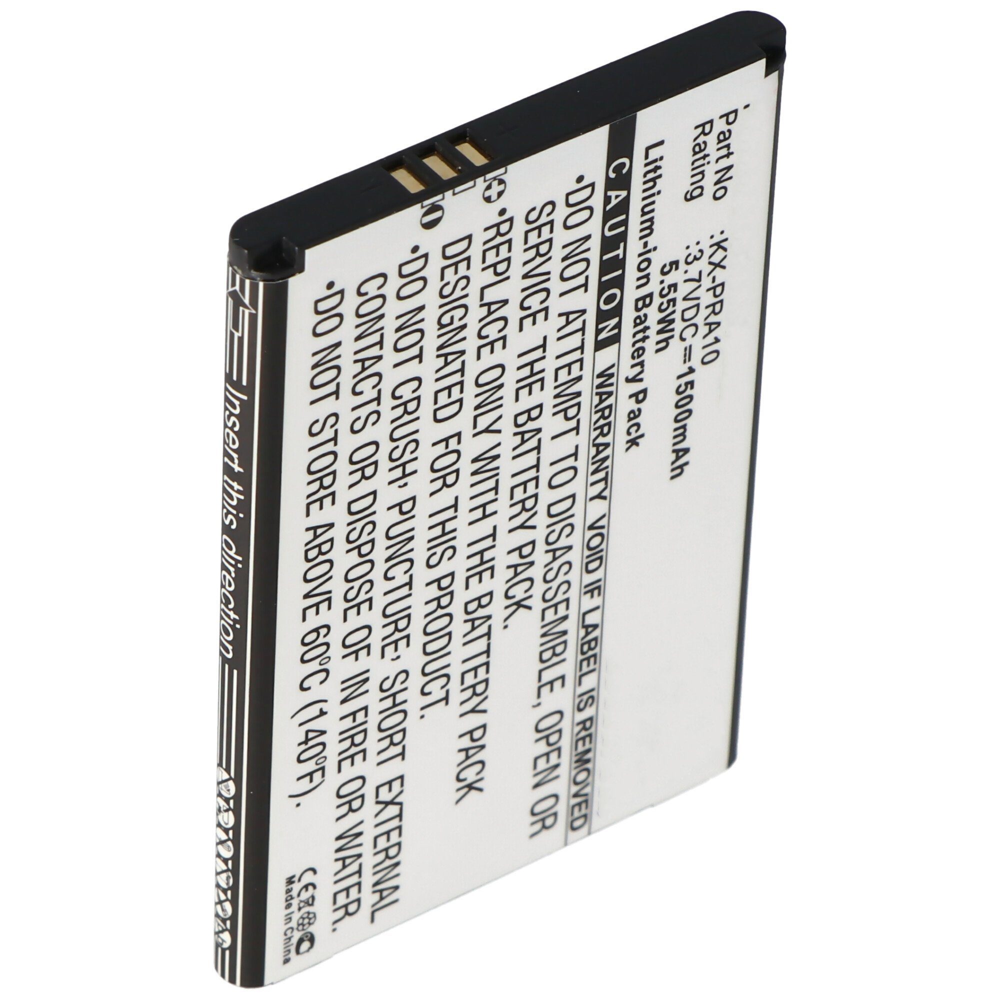 AccuCell Akku passend für den Panasonic KX-PRX110 Akku KX-PRX150, KX-PRA10, KX Akku 1500 mAh (3,7 V)