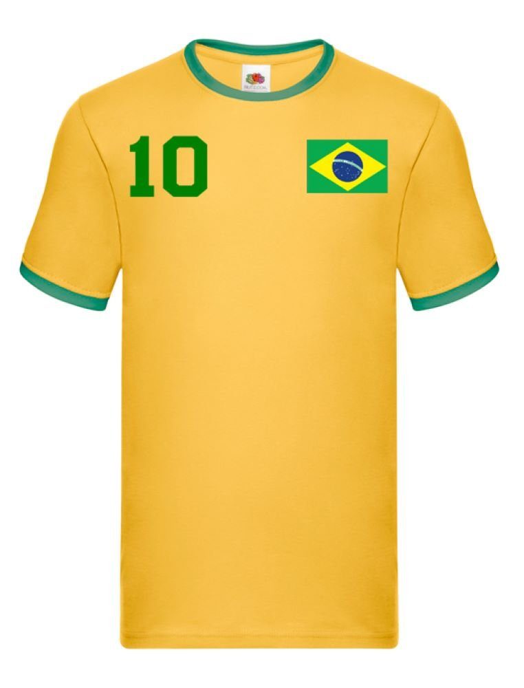 Sport Fußball Trikot T-Shirt America & Weltmeister Brasilien Brownie Copa WM Herren Blondie
