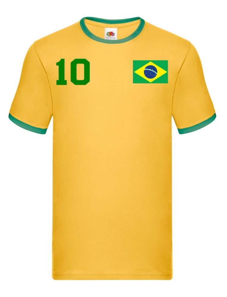 T-Shirt Herren Brasilien Sport Trikot Fußball Weltmeister WM Copa America