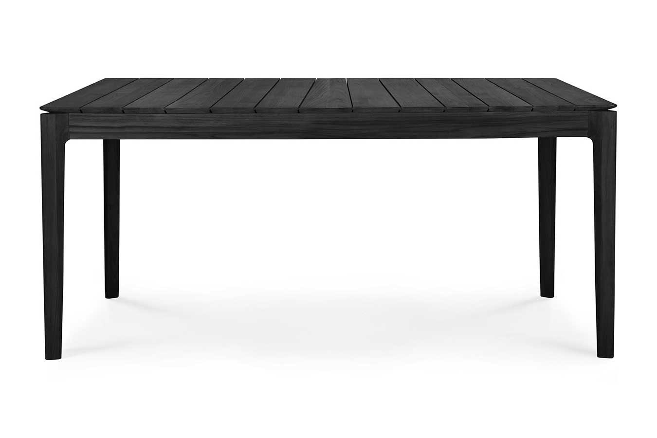 Ethnicraft Gartentisch Outdoortisch Bok Teakholz schwarz 162 cm
