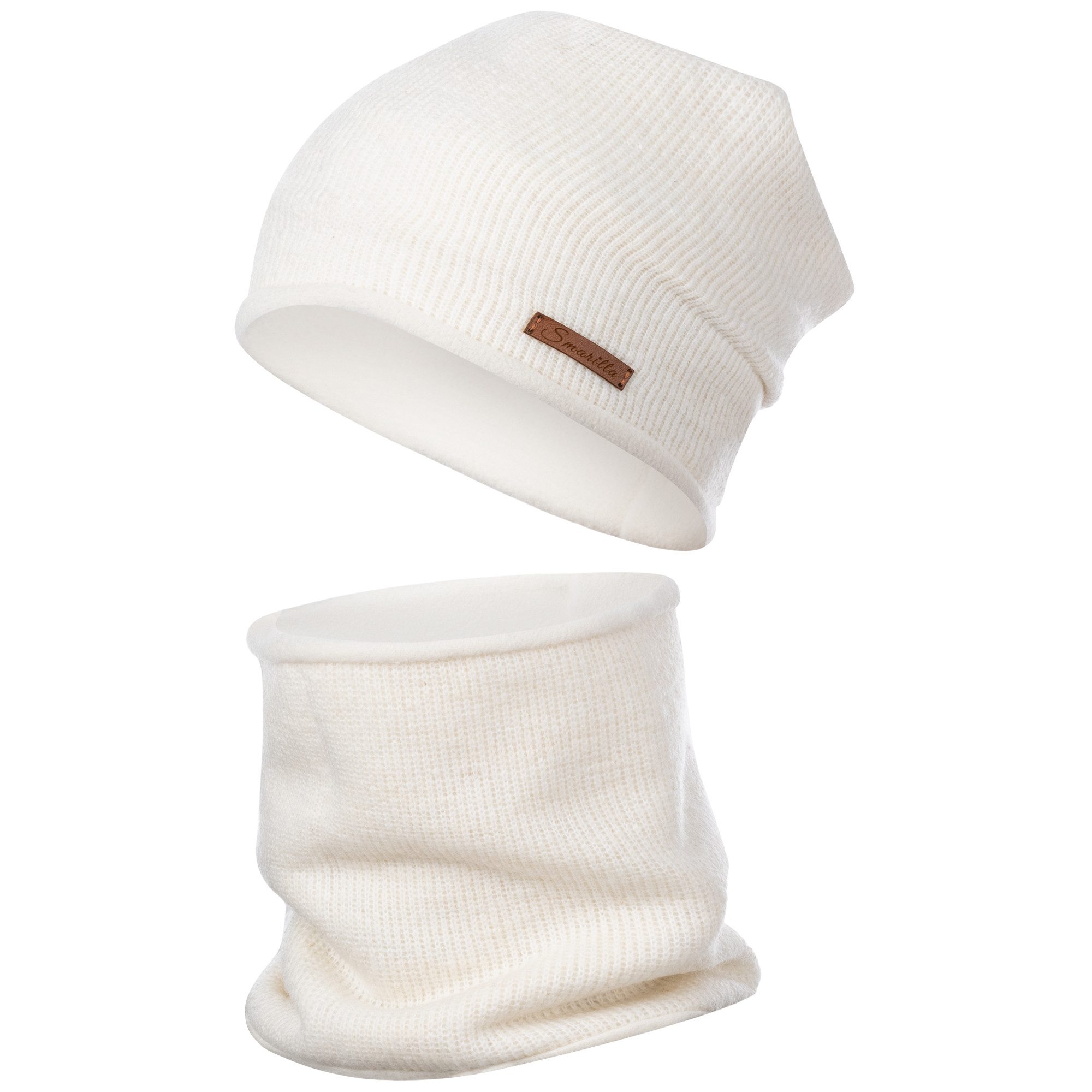 Mütze & Schal Winterset Beanie Strickmütze Strickschal Wolle