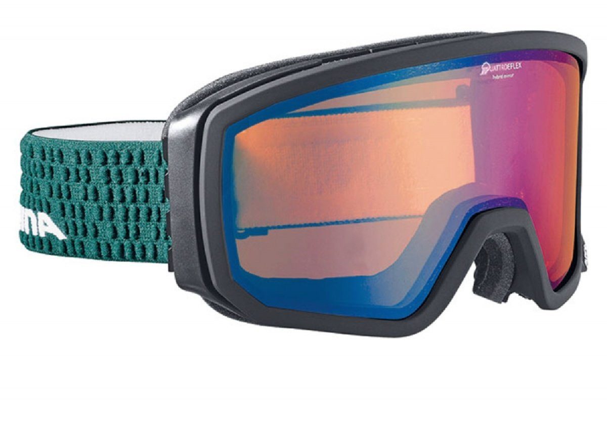 QM Alpina matt Snowboardbrille Skibrille black Scarabeo Skibrille Sports Alpina green