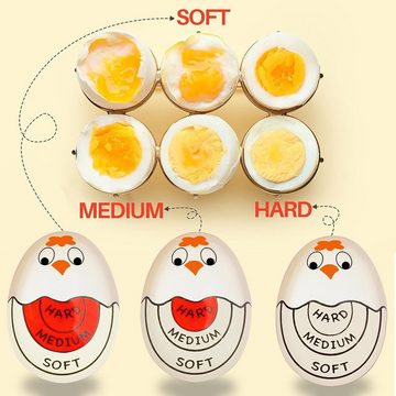 autolock Eieruhr Eieruhr,Egg Timer lustiger Eierkocher,Timer für gekochte Eier, mit Farbwechsel, Anzeige hart/medium/weich,wiederverwendbar