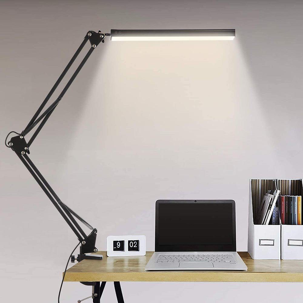 BEARSU Schreibtischlampe Schreibtischlampe LED, Schwenkarm  Architektenlampe, Büro Tischlampe