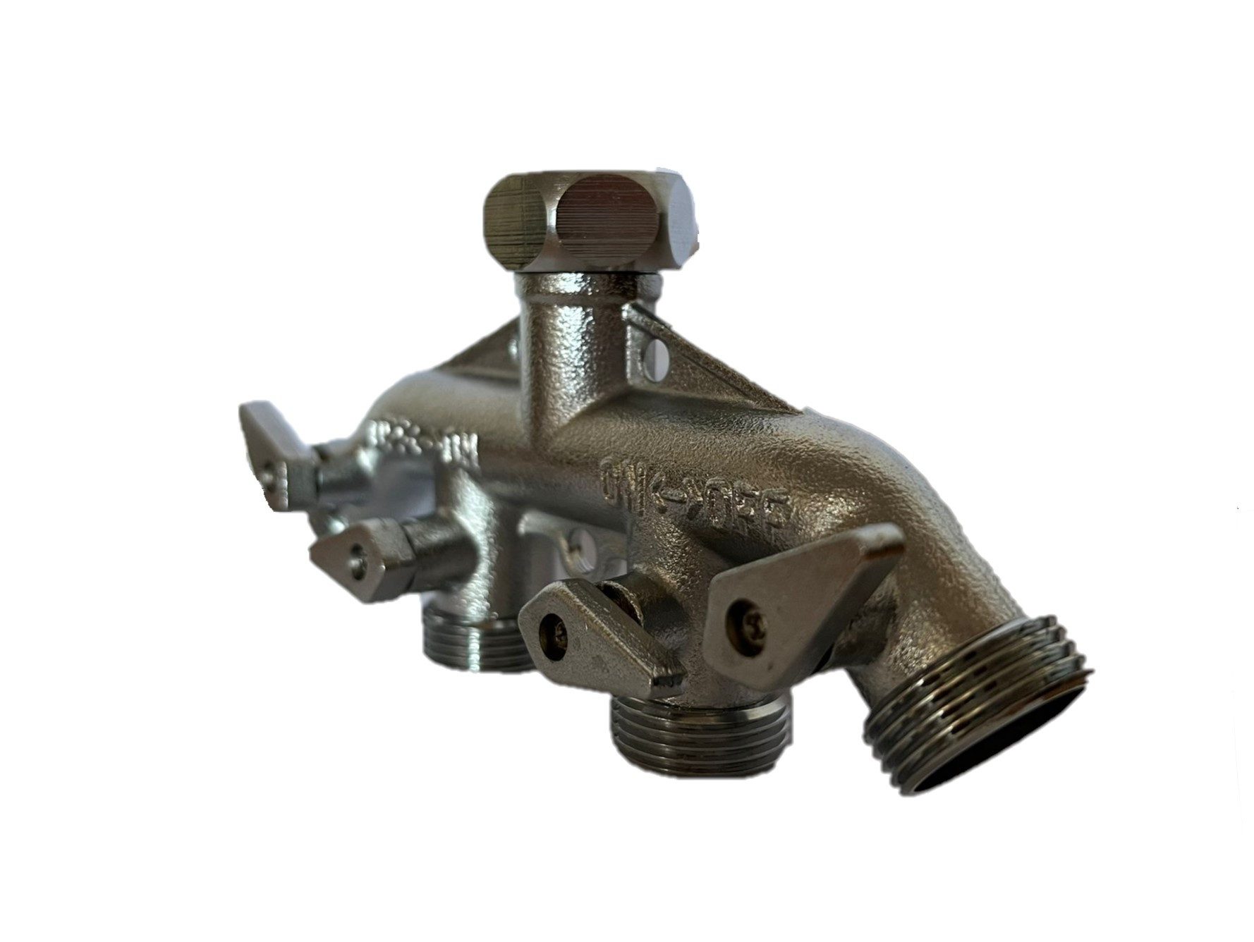 SpiceFlow Anschlussstück SpiceFlow Y-Verteileranschluss 4-Fach Chrom 3/4"AG + 3/4" IG Verteiler, Verteileranschlussstück 4-Fach, Chrom, 4x ¾“ Außengewinde