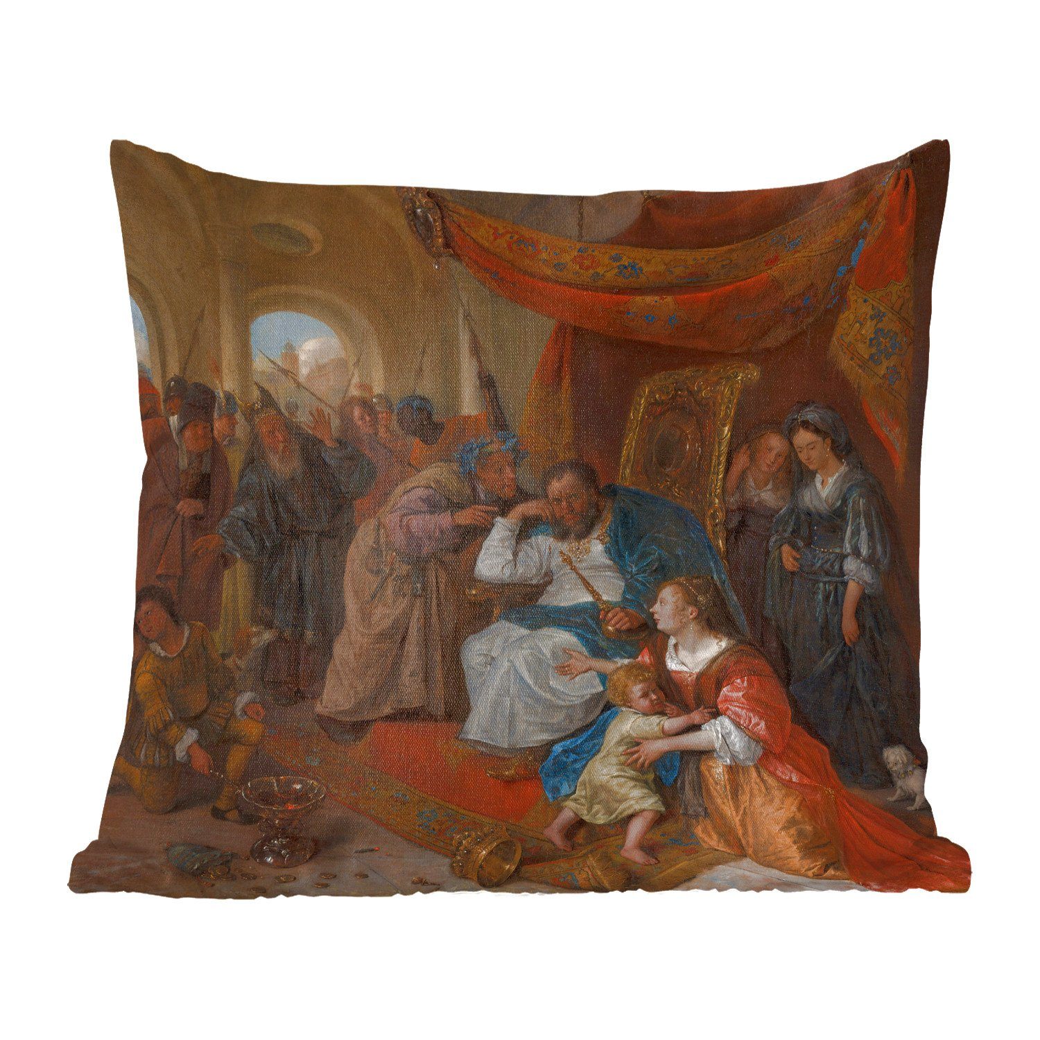 Krone Wohzimmer, Zierkissen Moses Sofakissen des für Dekokissen Füllung Schlafzimmer, - MuchoWow und Pharao mit Jan Deko, Steen, die