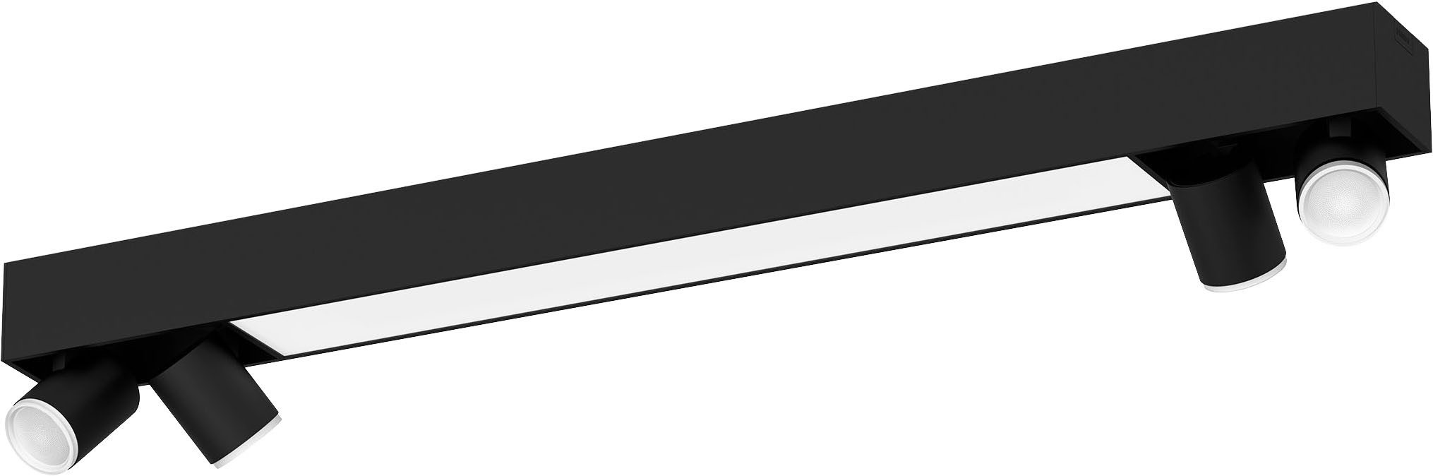 Philips Hue Smarte LED-Leuchte White & Color Ambiance Centris 4er Spot weiss, Abschaltautomatik, Bluetooth, CCT - über Fernbedienung, Dimmfunktion, Farbsteuerung, Farbwechsel, Leuchtdauer einstellbar, Memoryfunktion, Nachtlichtfunktion, RGB, Smart Home, Timerfunktion, dimmbar über Fernbedienung, erweiterbar, mehrere Helligkeitsstufen, LED wechselbar, RGB, Dimmfunktion