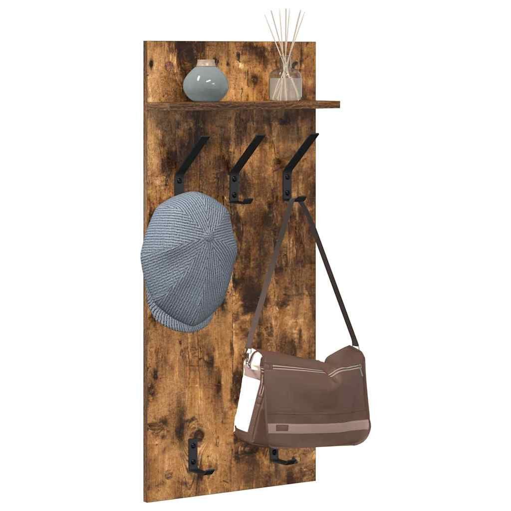 vidaXL Regal Wandmontierter Kleiderständer Räuchereiche 90 günstig online kaufen