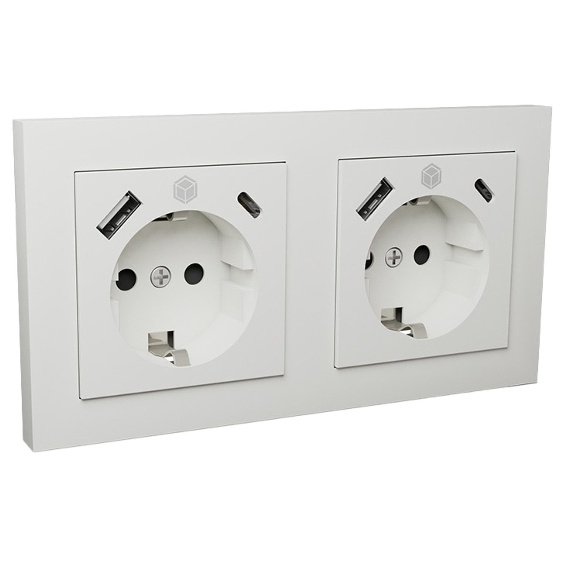ICY BOX Unterputz-Steckdose ICY BOX Unterputz Steckdosenset IB-MPS4200W-PD