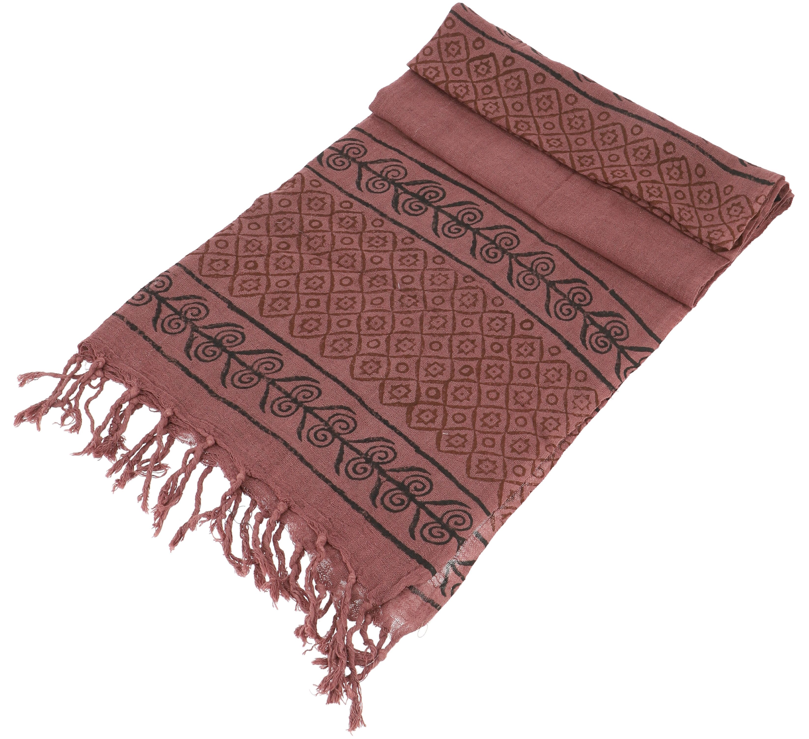 Guru-Shop Halstuch Handgewebtes Baumwolltuch mit Tribalmuster,..