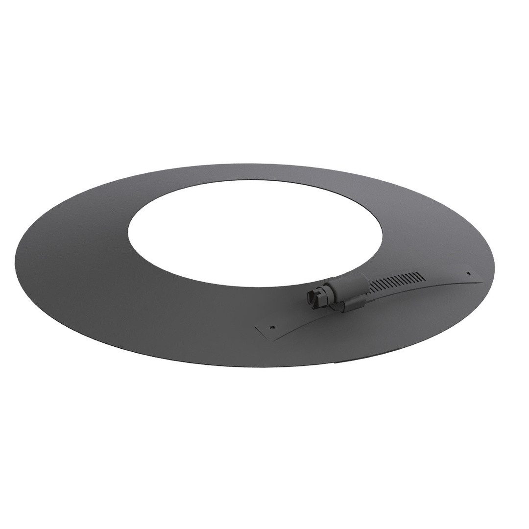 Feuercampus Ofenrohr Pelletofenrohr Wandrosette Ø 100 mm - gussgrau, 100 mm