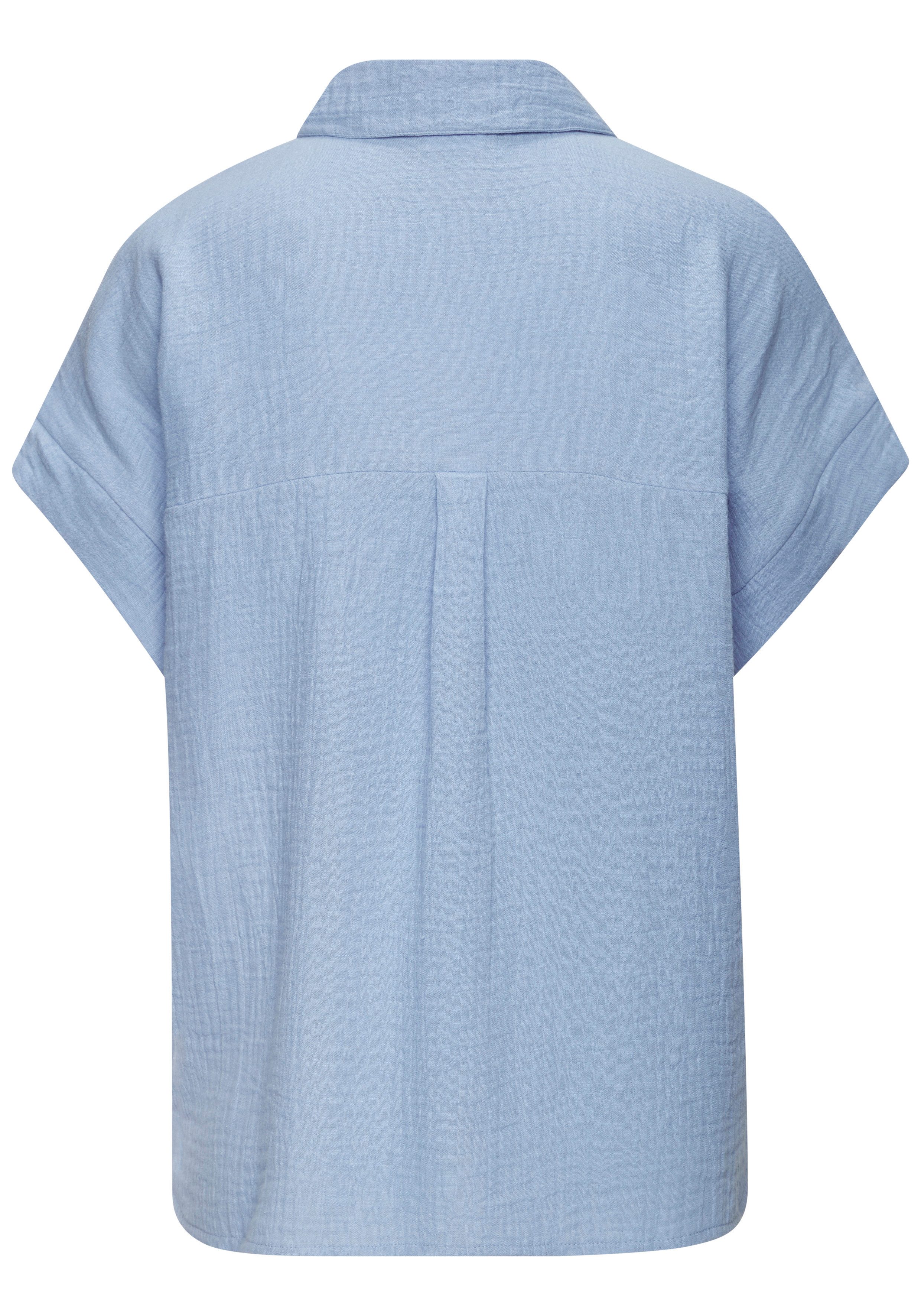 Beachtime by Lascana Kurzarmbluse aus weicher Musselinware Sommerliche Musselinbluse, Hemdbluse, leichte Sommerbluse, Oversize – Bild 4 von 5