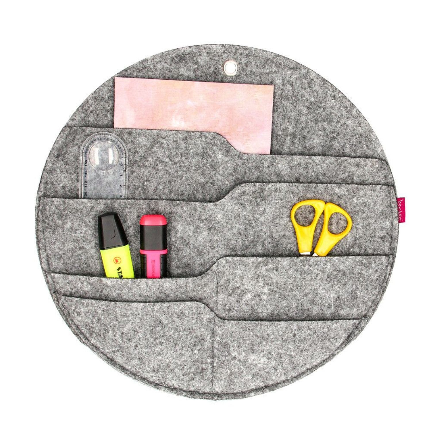 Bertoni Hängeaufbewahrung Filz-Wandorganizer, Wand-Organisationsrad mit Taschen L