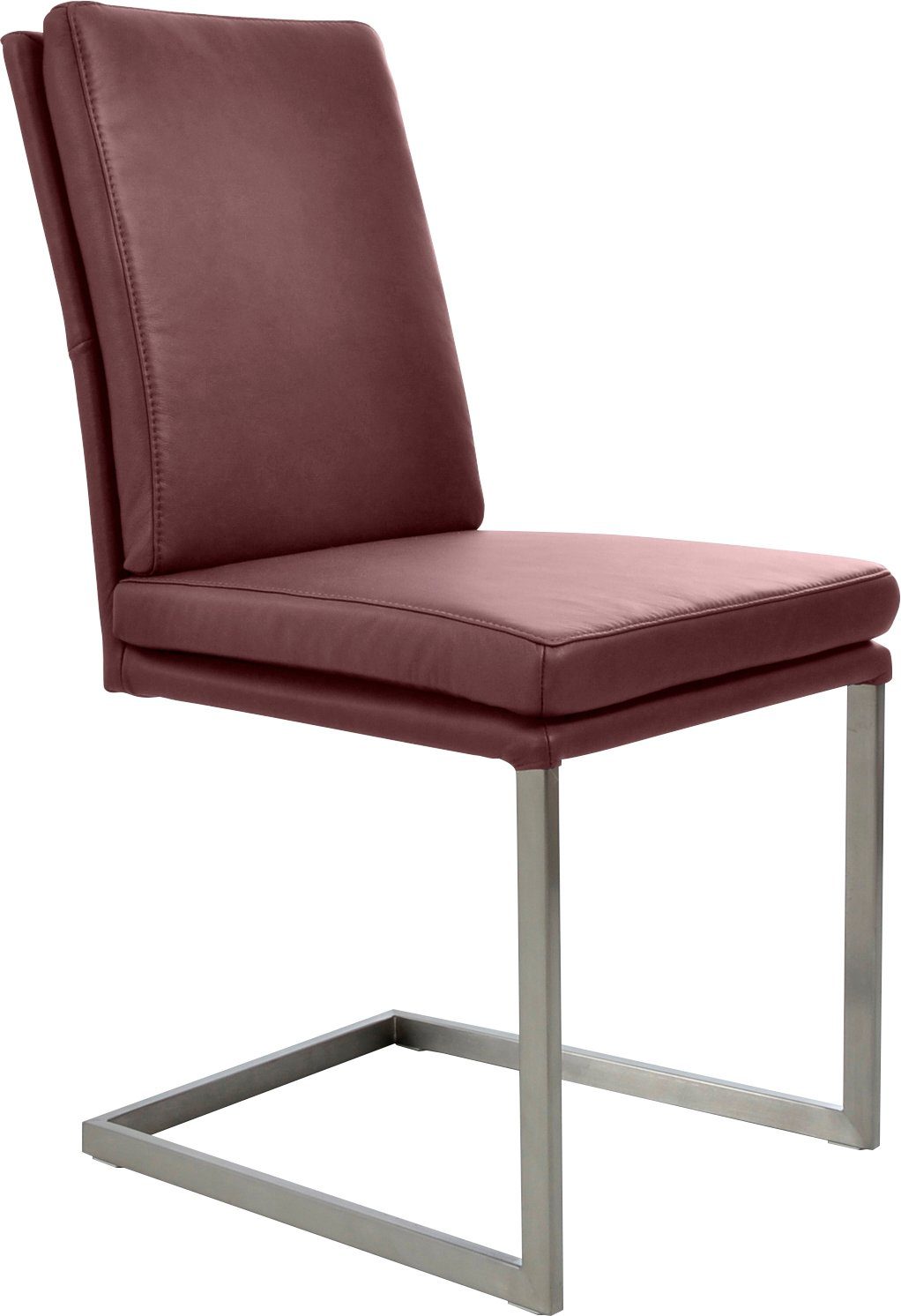 K+W Komfort & Wohnen Freischwinger, stabiles Hochkantrohr, Untergestell in Edelstahloptik oder schwarz