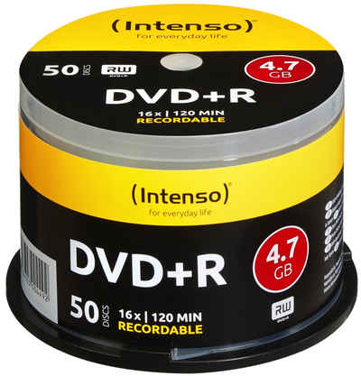 Intenso DVD-Rohling 50 Intenso Rohlinge DVD+R 4,7GB 16x Spindel