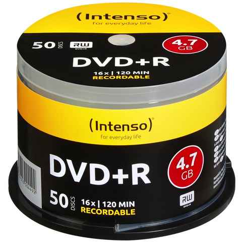 Intenso DVD-Rohling 50 Intenso Rohlinge DVD+R 4,7GB 16x Spindel
