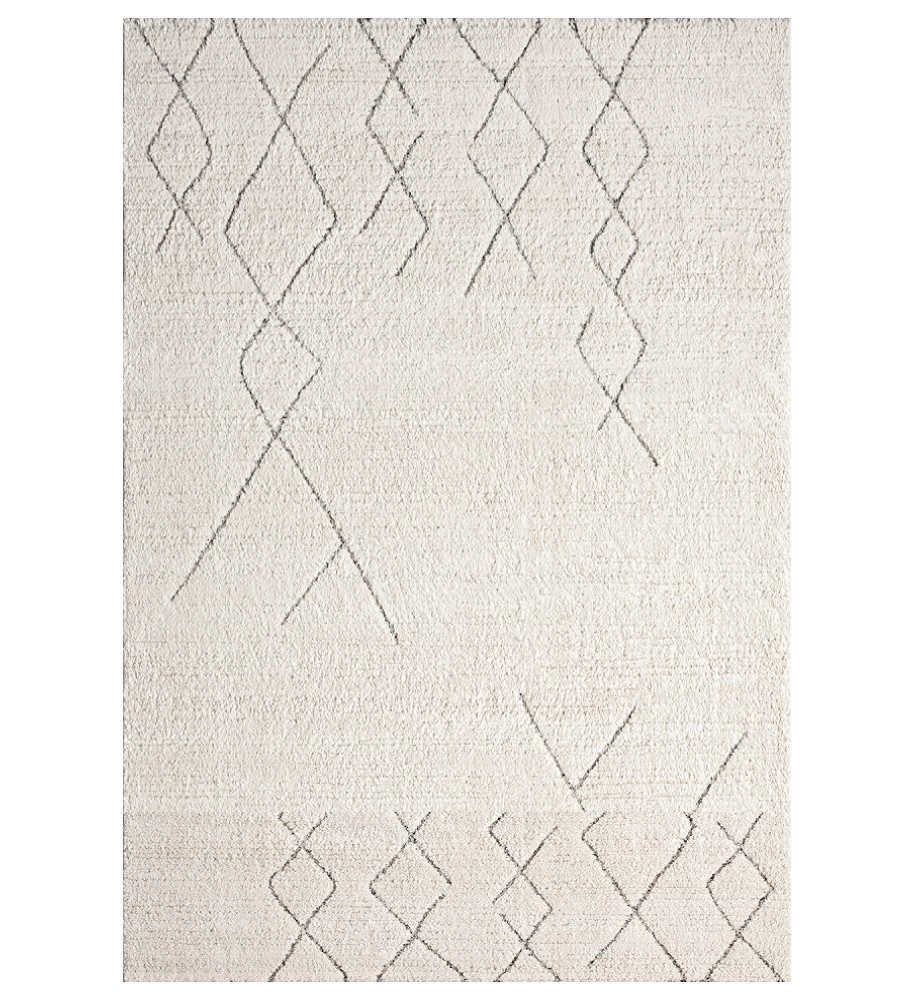 Vimoda Teppich Boho und skandinavischen Stil, Creme & Grau, Rechteckig, Höh günstig online kaufen