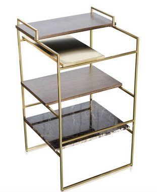 Casa Padrino Beistelltisch Luxus Designer Beistelltisch Gold 45 x 45 x H. 80,5 cm - Designer Möbel