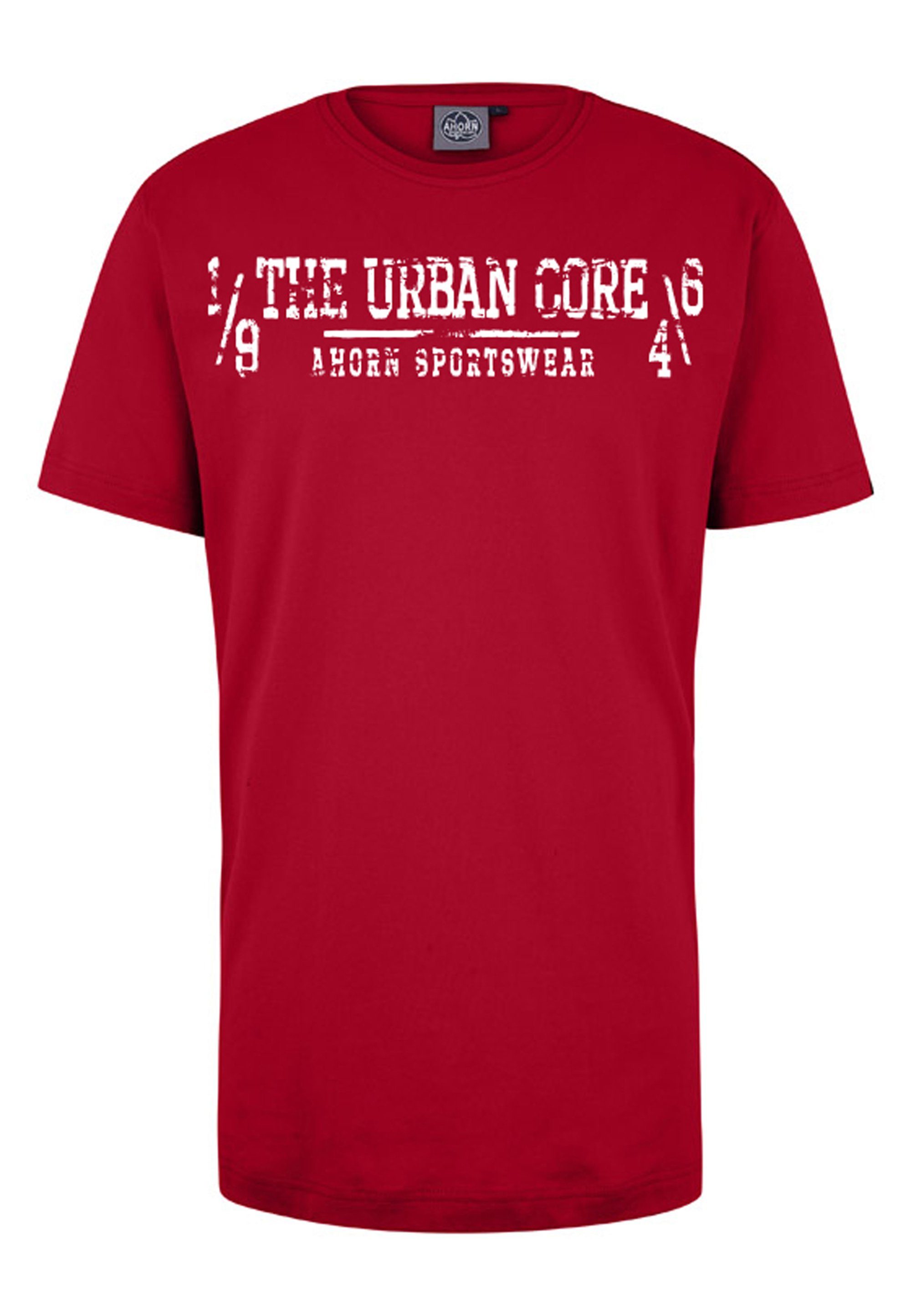AHORN SPORTSWEAR T-Shirt URBAN CORE_WHITE Mit lässigem Print rot