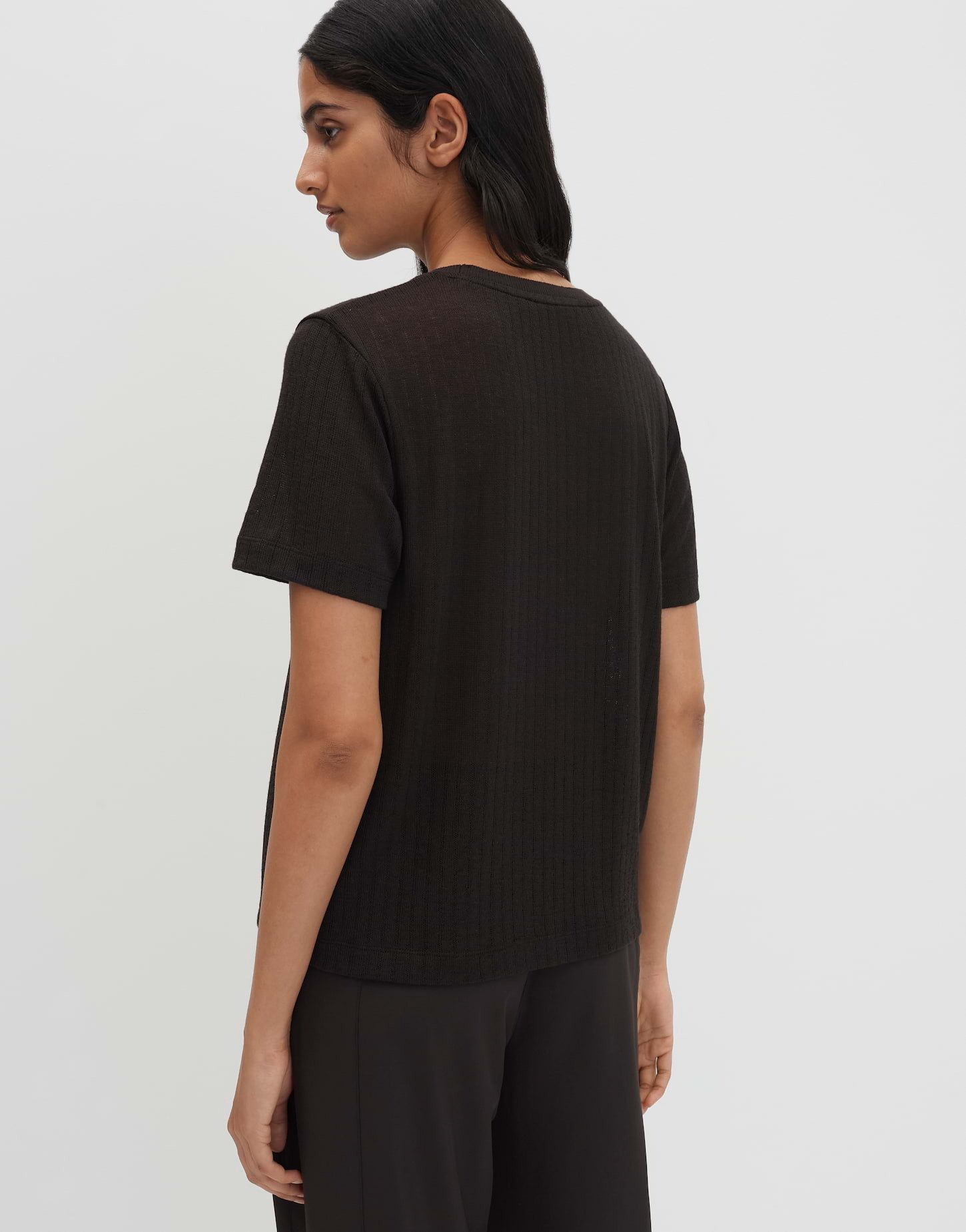 someday Kurzarmshirt Kadina aus Jersey mit feiner Rippstruktur Weich fließend mit angenehmem Tragegefühl – Bild 3 von 5