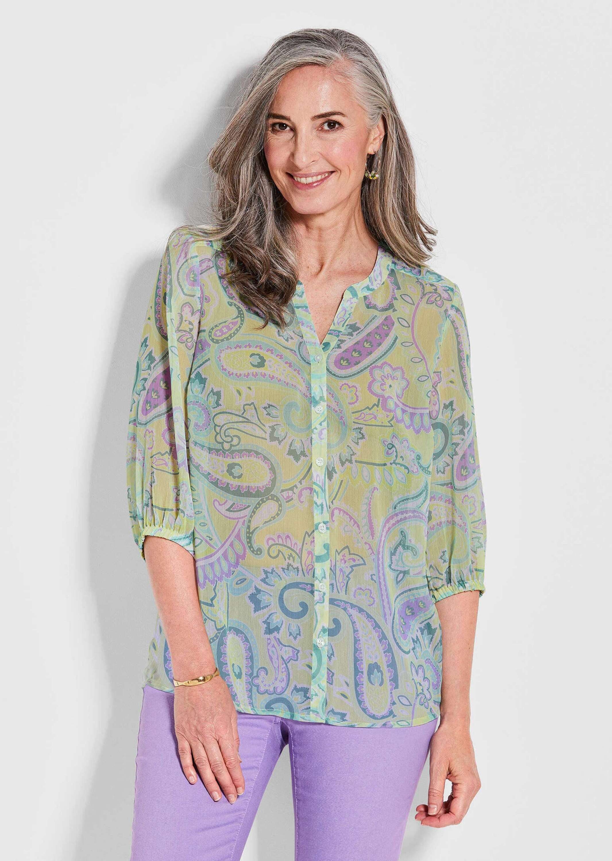 Chiffonbluse Druckbluse