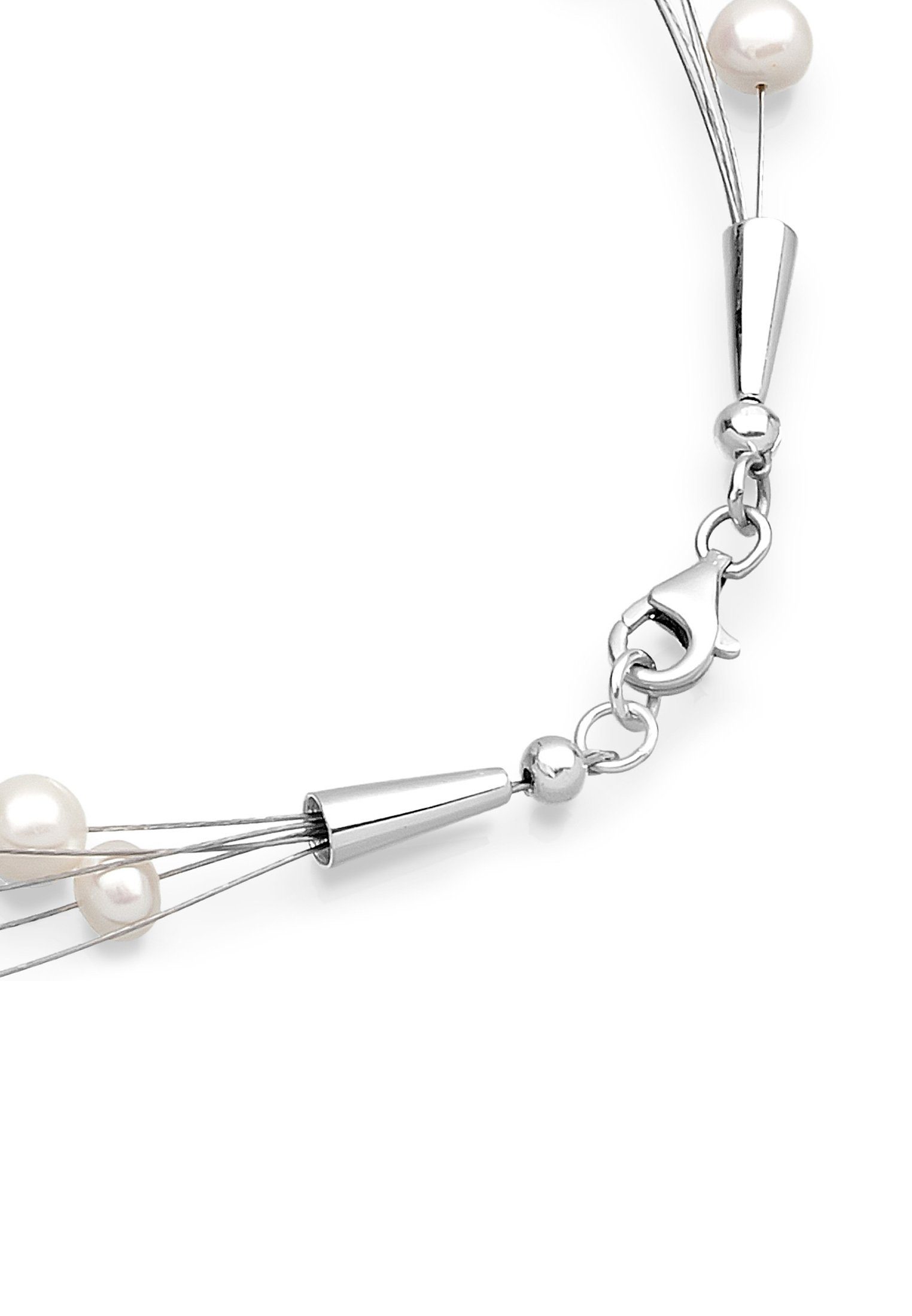 Elli Perlenkette Zirkonia Süßwasserzuchtperlen 925 Sterling Silber günstig online kaufen