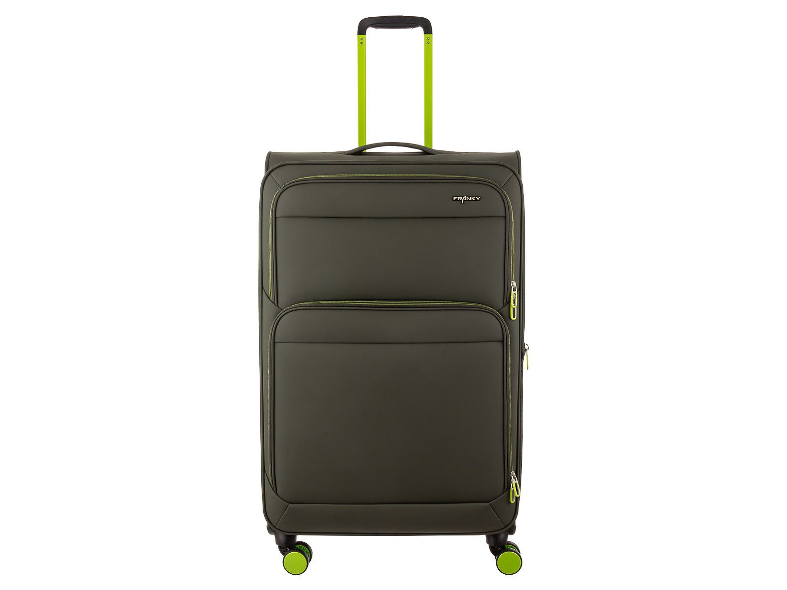 Franky Weichgepäck-Trolley Koffer Gr. L Reisegepäck T27-B Spinner 75er mit Dehnfalte, 4 Doppellenkrollen Rollen, Dehnfalte TSA Schloss