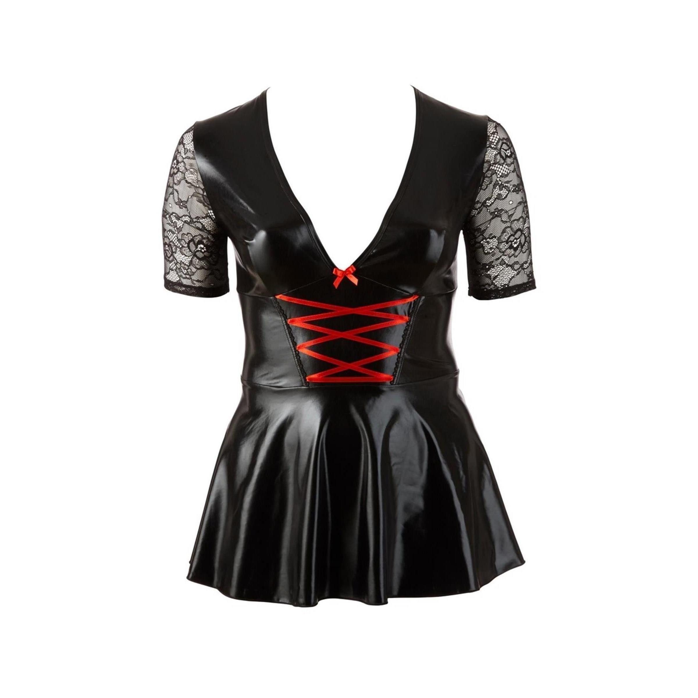 Cottelli CURVES Minikleid Cottelli CURVES - Kleid schwarz/rot - (2XL,3XL,4XL