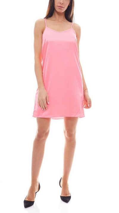 NA-KD Sommerkleid »NA-KD Fashion Mini-Kleid glänzendes Damen Kleid in Satin-Optik Party-Kleid Pink«