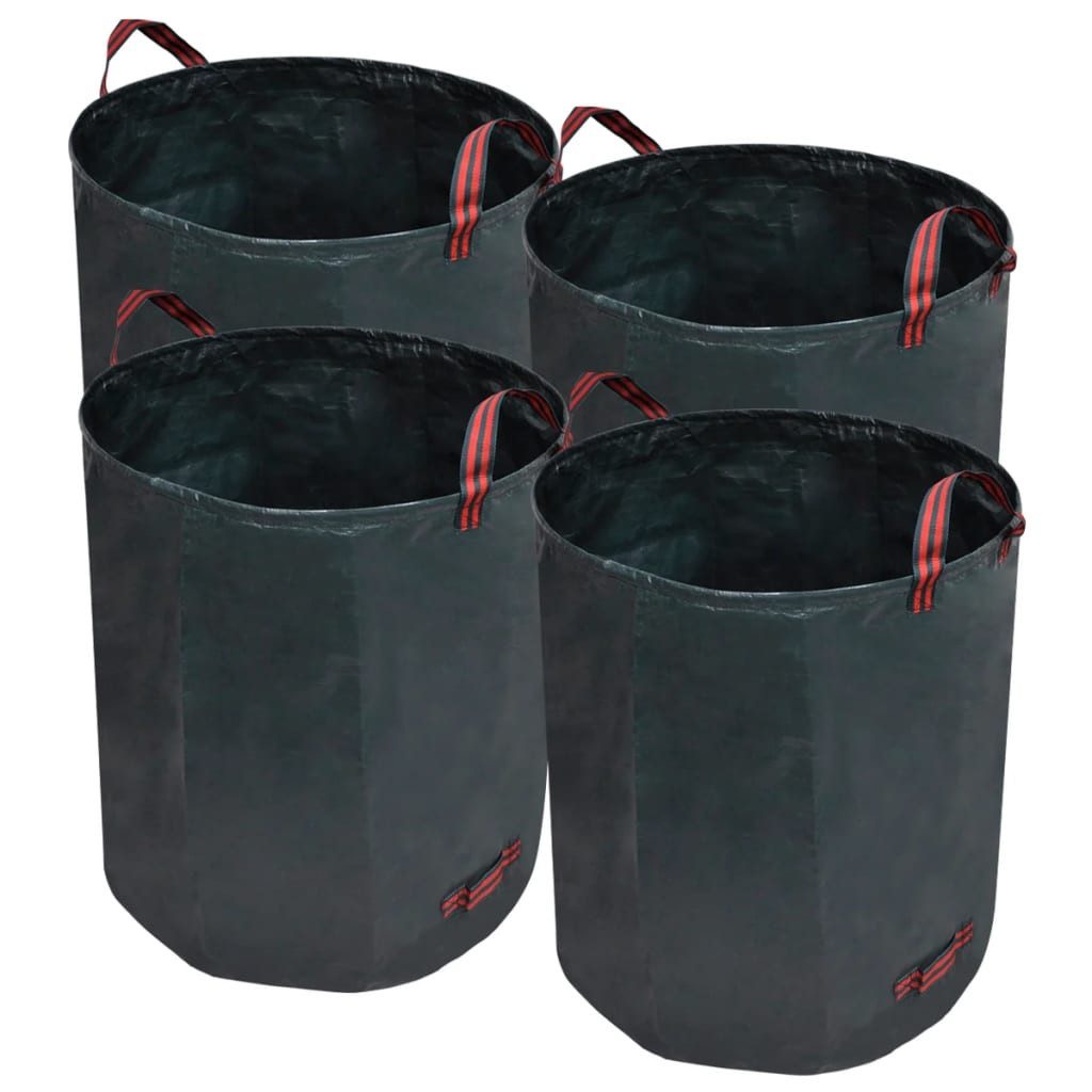vidaXL Mülleimer Garten-Abfallbeutel Grün 4 Stück 272 L 150 g/ m²