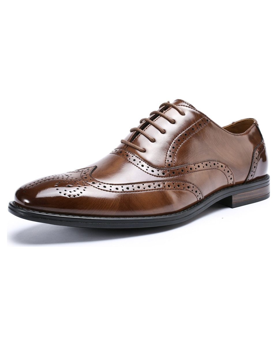 Allthemen Schnürschuh Herren Klassisch Elegant Glänzende Schnürschuh für Business Hochzeit