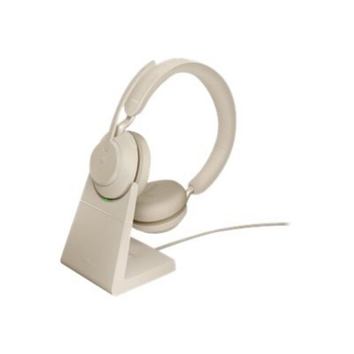 Jabra Evolve2 65 MS Stereo Wireless-Headset (Bluetooth DSP On-Ear Stereo Geräuschisolierung Mikrofonbaum)