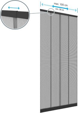 easylife Insektenschutz-Vorhang Easylife Insektenschutz Vorhang Teleskop PVC 100 x 220 cm anthrazit, (1-St)