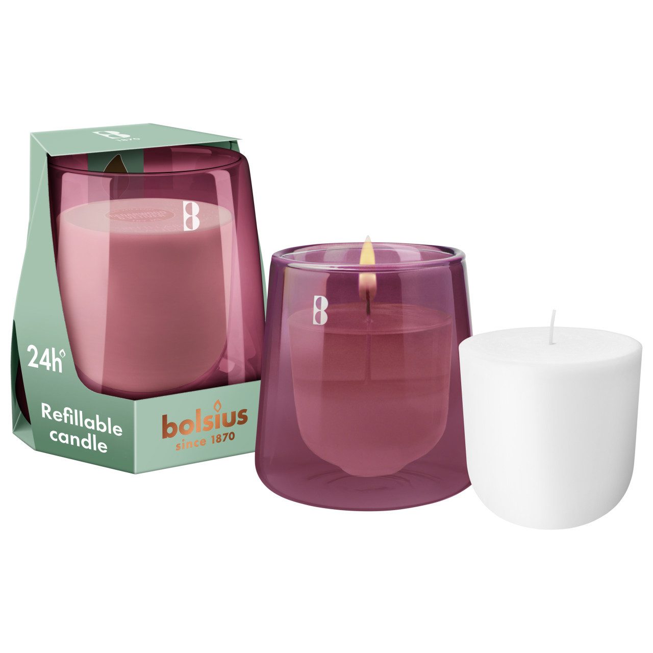 Bolsius Duftkerze Bolsius Cleanlight Duftglas Starterkit zedernholz