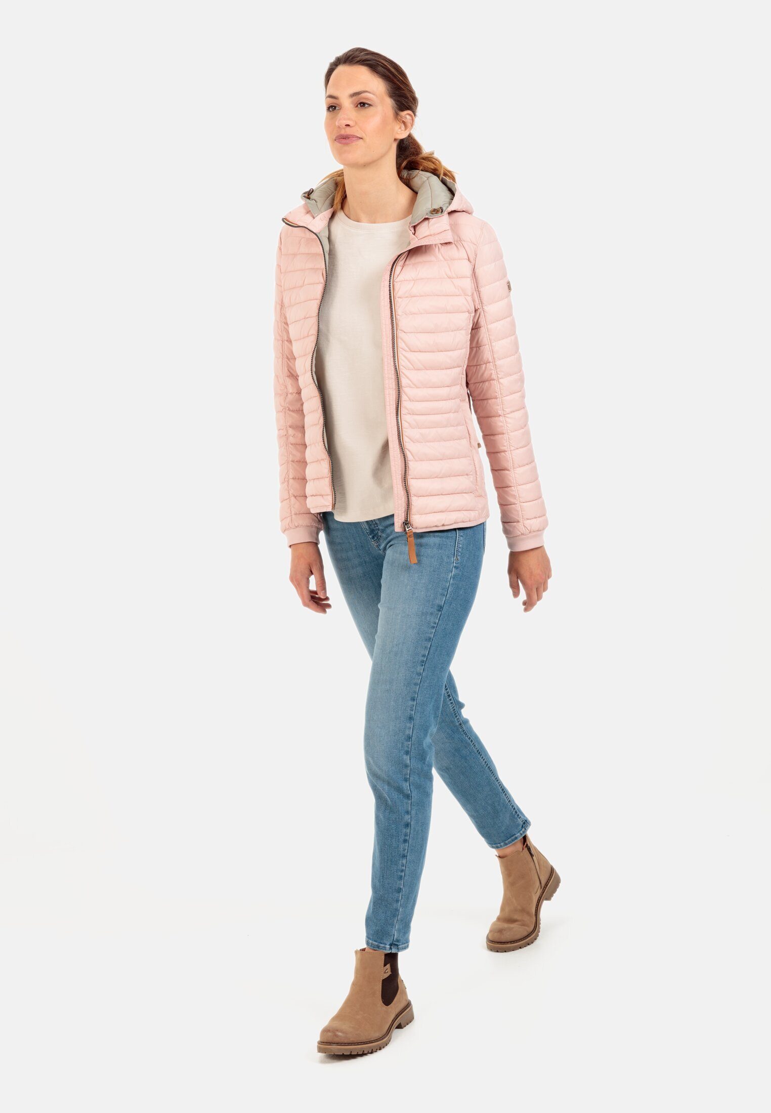 camel active Steppjacke leicht wattiert Langarm Markenlabel