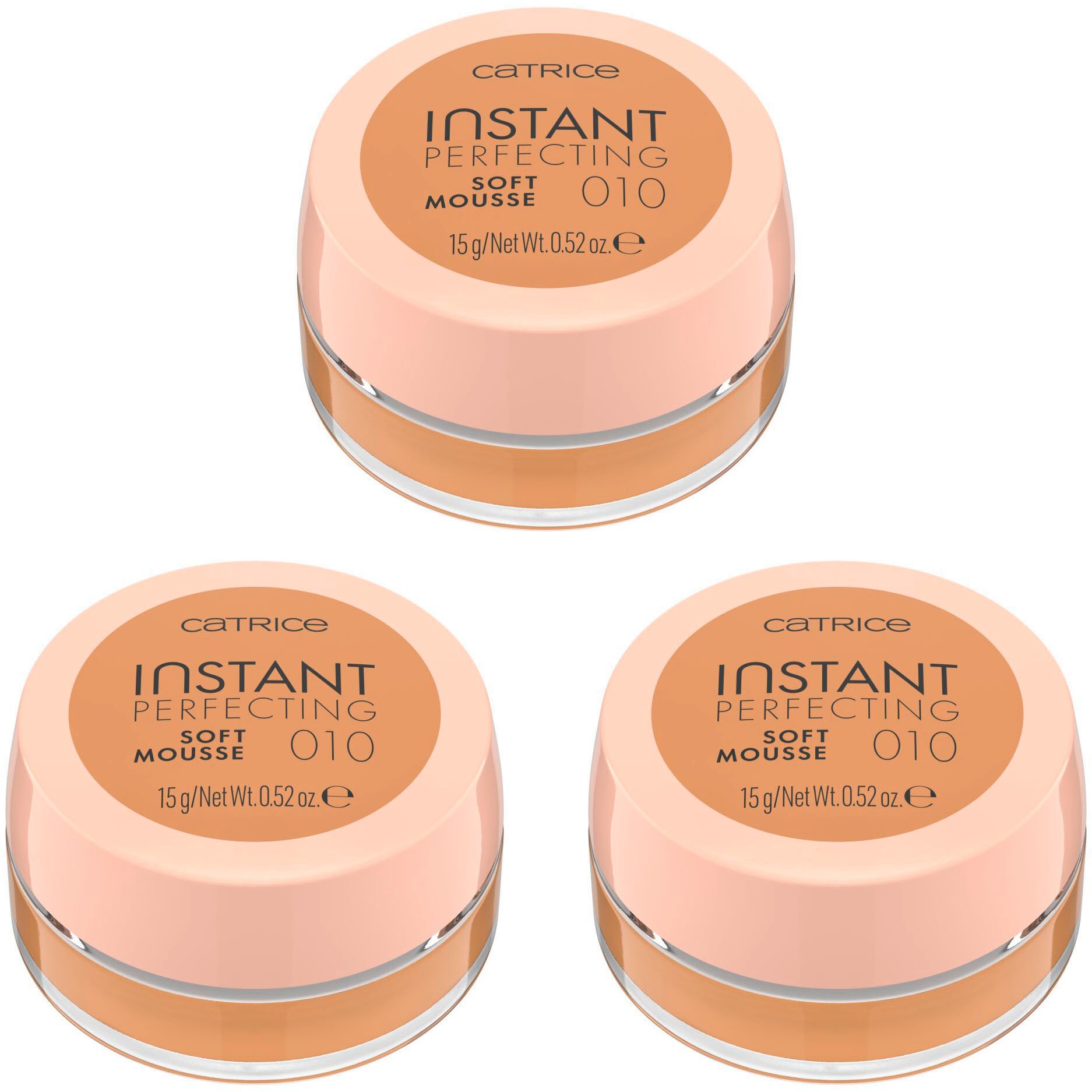 Catrice Основа Instant Perfecting Soft Mousse, 3-tlg., Leichte Textur, passt sich perfekt dem Hautton an und minimiert Poren.