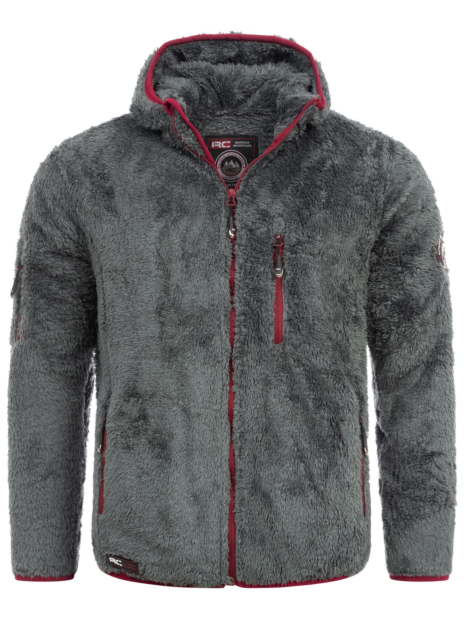 Rock Creek Fleecejacke Herren Fleecejacke Übergangsjacke H-418 Kapuze