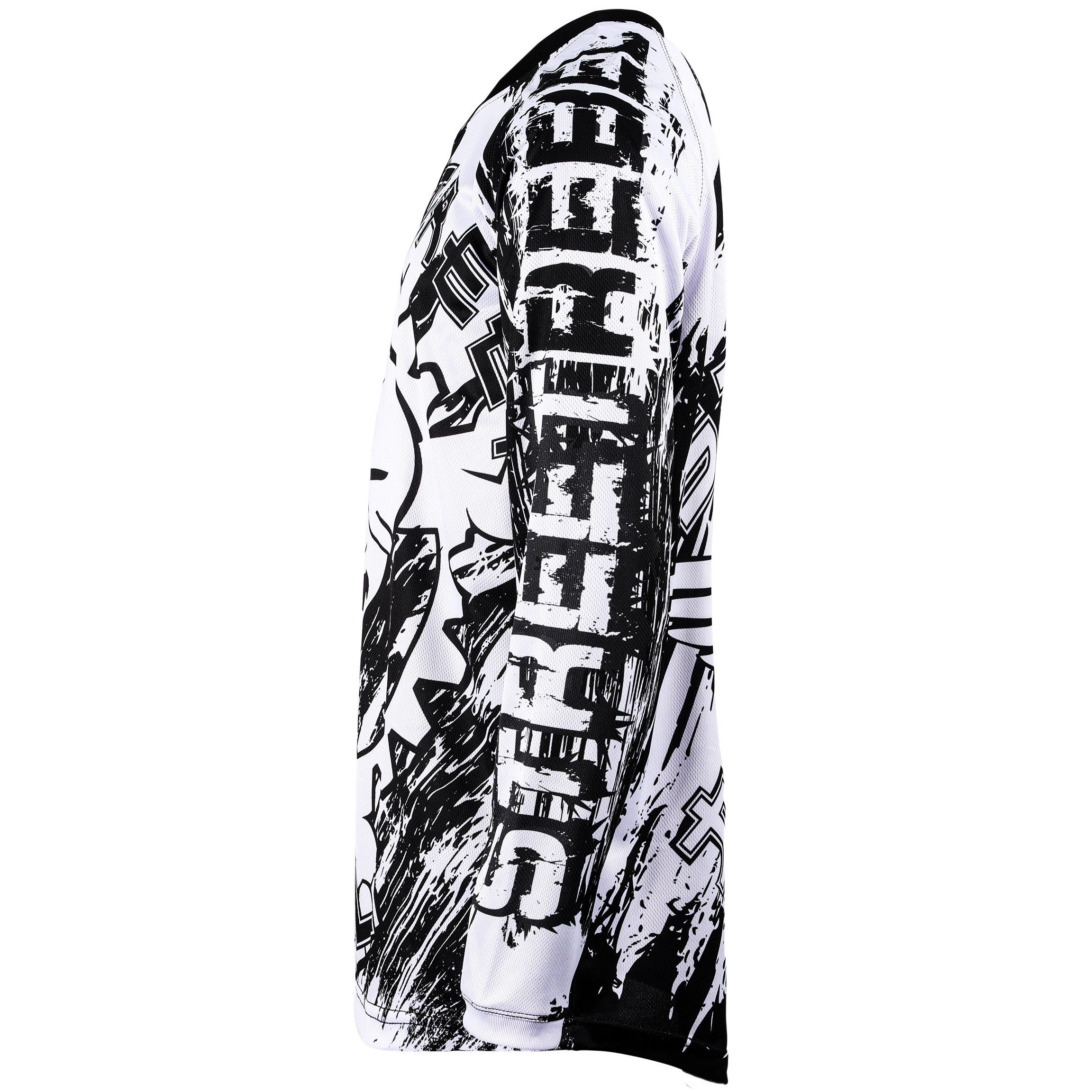 Funktionsshirt MX Jersey Street Rebel Schwarz-Weiß mit Print