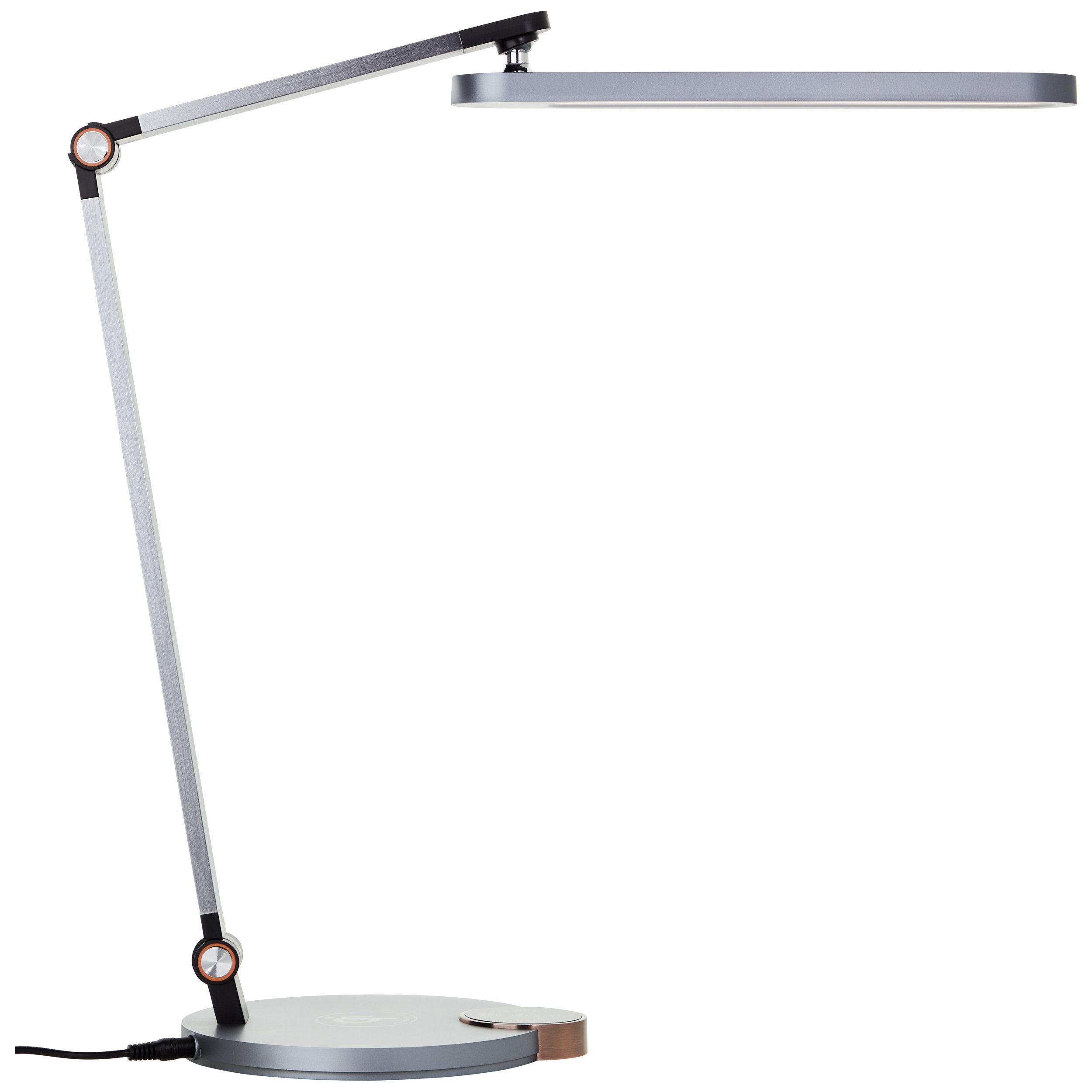 Brilliant LED Schreibtischlampe Officehero, Dimmfunktion, LED fest integriert, warmweiß - kaltweiß, Wireless charging, 1000 lm, dimmbar, CCT