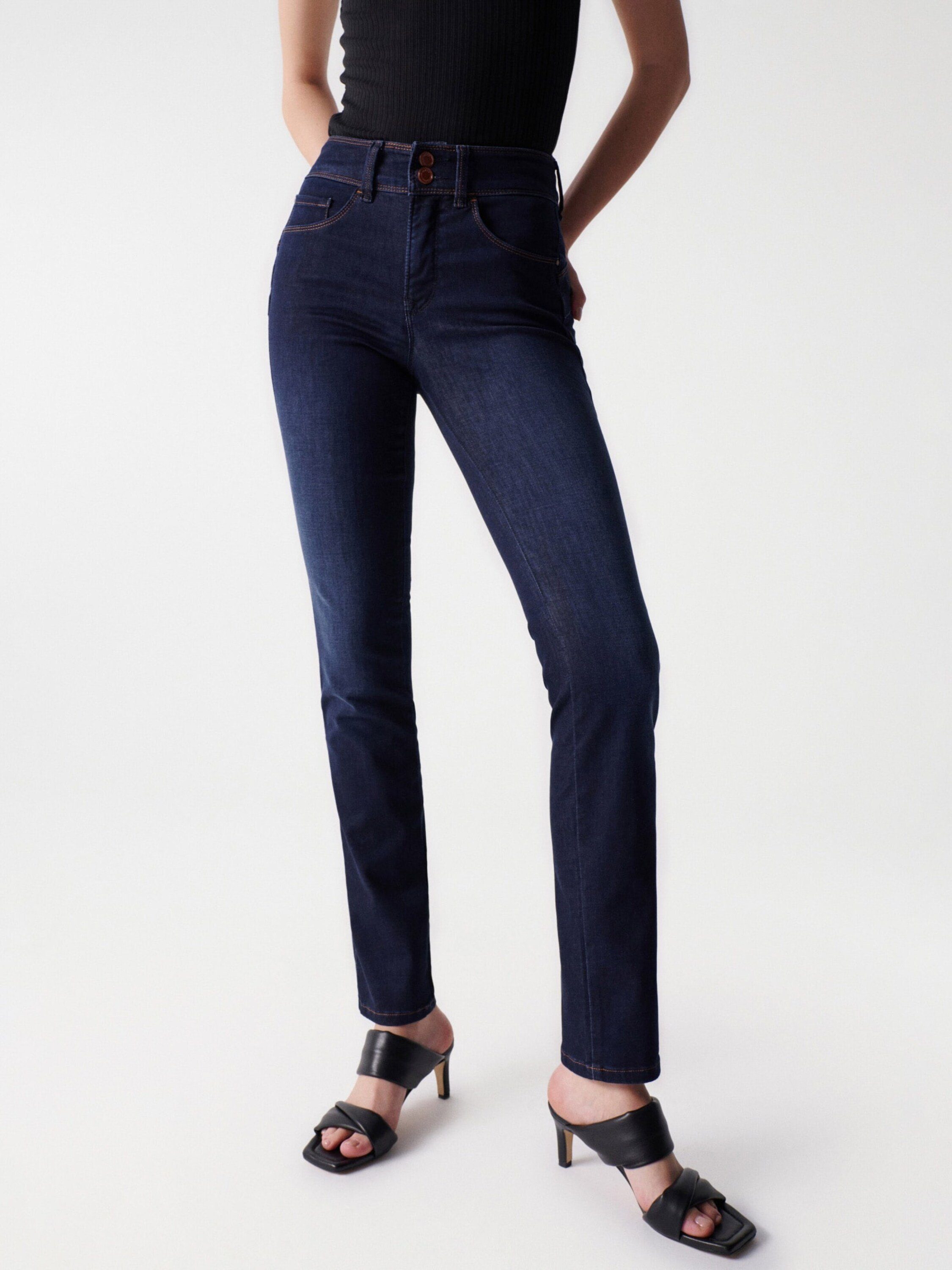 Plain/ohne (1-tlg) Regular-fit-Jeans Details Secret Salsa Jeans