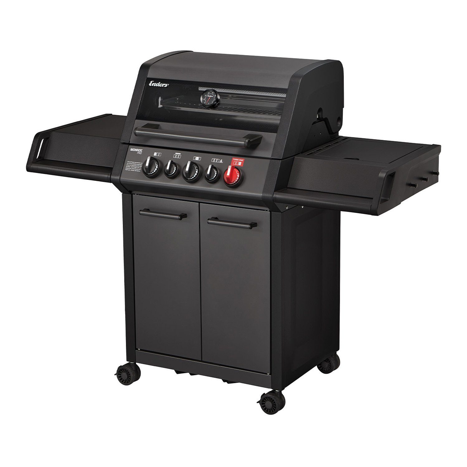 Enders® Gasgrill Monroe Pro 3 SIK Turbo Shadow Gas Grill - Gasgrill 3 Brenner