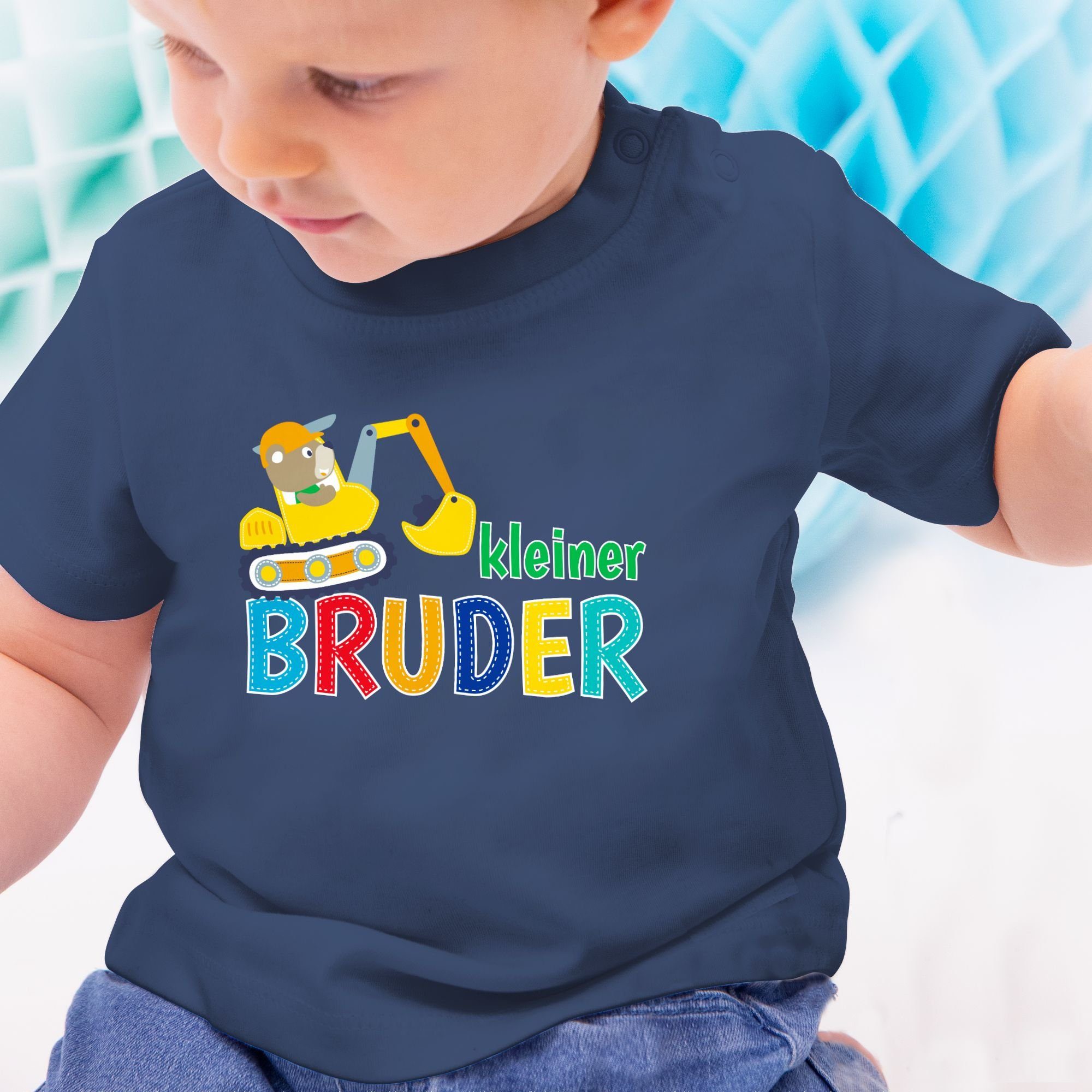 T-Shirt Kleiner Shirtracer Bruder 2 Navy Bruder Kleiner Bagger Blau