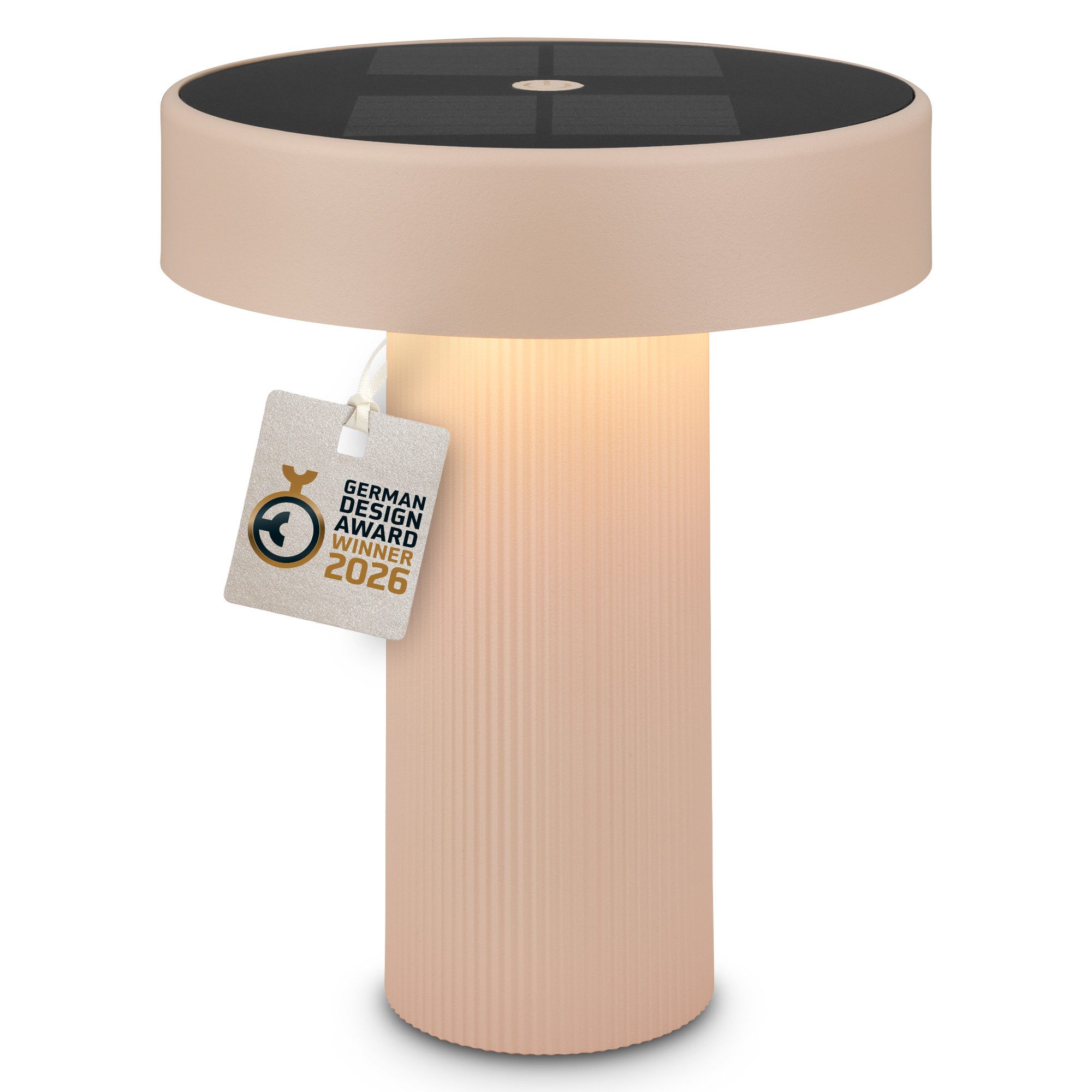 Briloner Leuchten LED Außen-Tischleuchte Solar Tischlampe kabellos Akku Touch dimmbar Design Award, LED wechselbar, Warmweiß, 16x20 cm, Akku tauschbar, Indoor/Outdoor, Wohnzimmer, Balkon