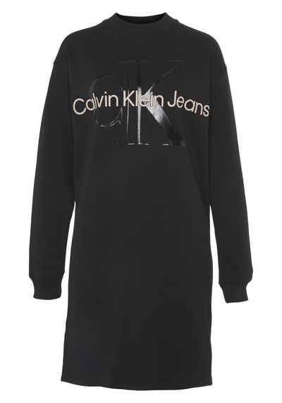 Calvin Klein Jeans Sweatkleid »GLOSSY MONOGRAM CREW NECK DRESS« mit großem Calvin Klein Jeans Logo-Print