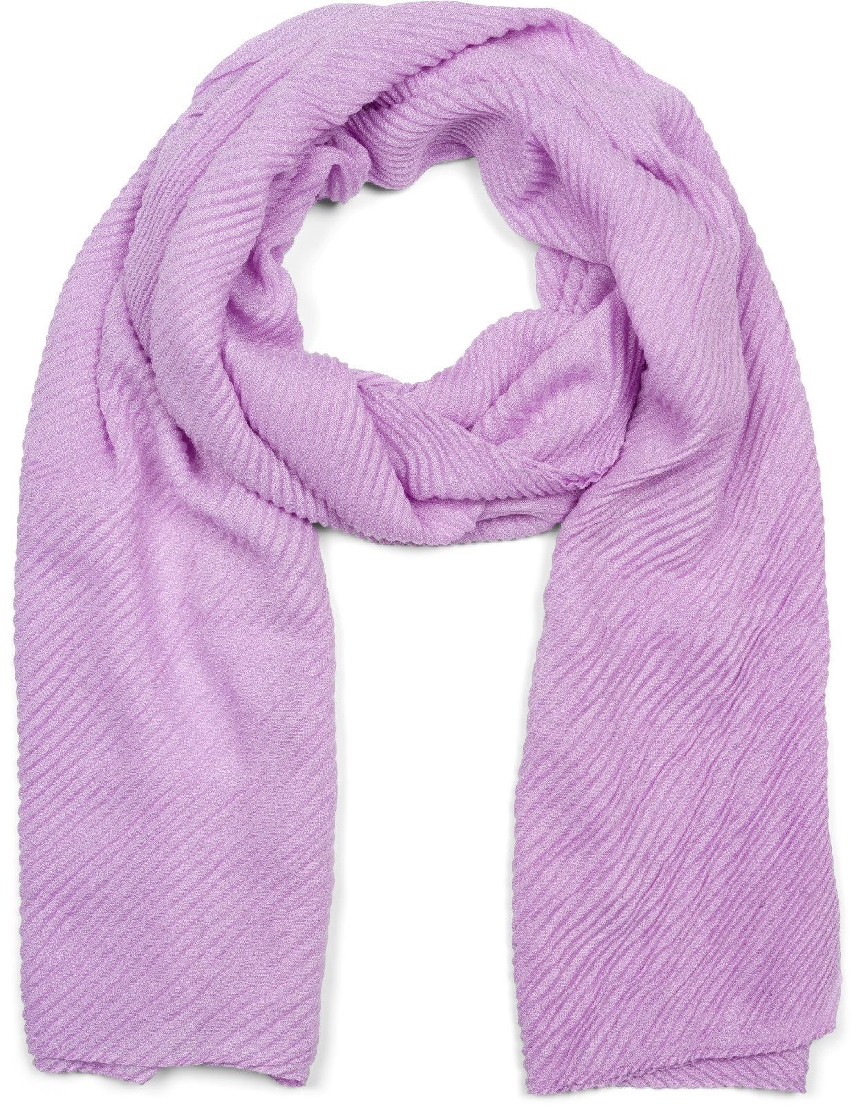 styleBREAKER Modeschal Gekreppter Unifarbener Schal, (1-St)